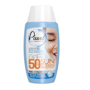 ضد آفتاب بی‌رنگ پوست چرب و جوش‌دار مختلط با SPF50 پیکسل حجم 50 میل