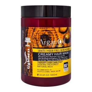 ماسک بازسازی کننده و ضد ریزش مو بدون سولفات لایتنس Lightness حاوی روغن آرگان 1000 میل