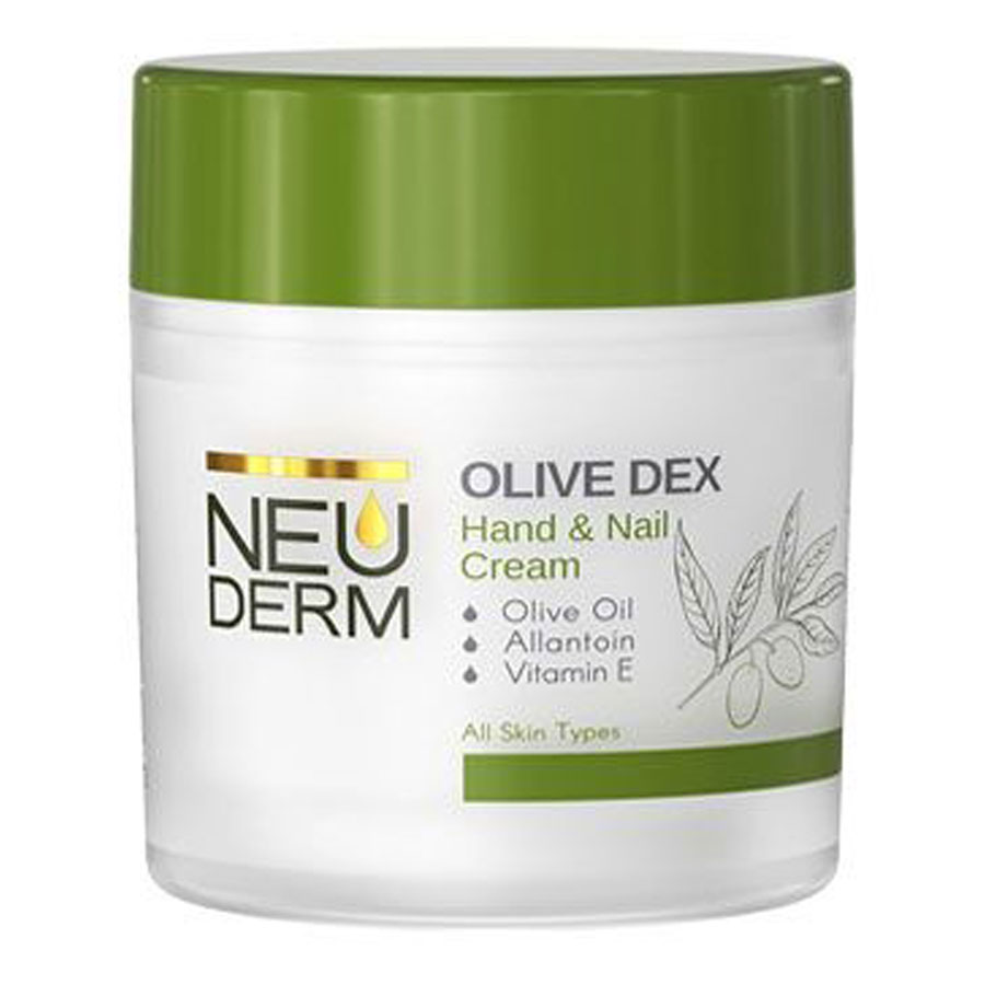 Neuderm-Olive-Dex-Hand-And-Nail-Cream-150ml کرم دست و ناخن کاسه ای زیتون نئودرم|Neuderm Olive Dex Hand And Nail Cream 150ml